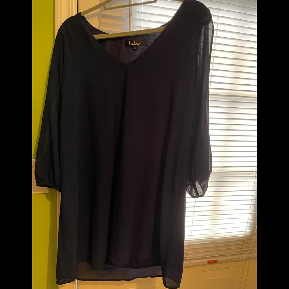 Lulus navy dress. Size L